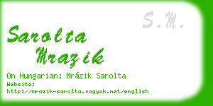 sarolta mrazik business card