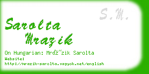 sarolta mrazik business card